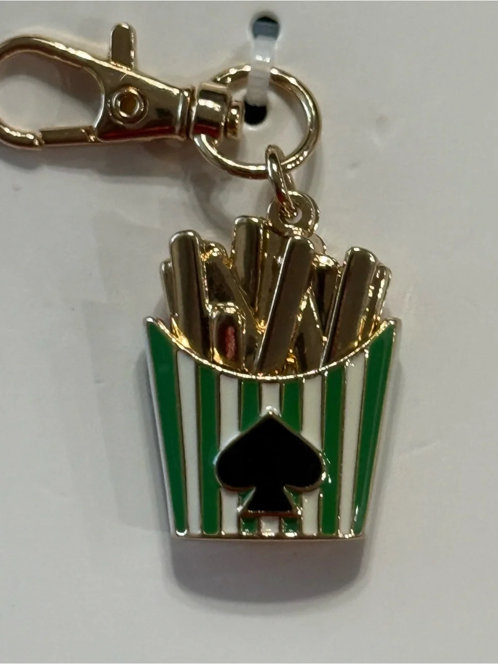 kate spade x Target Ltd Edition Whimsical French Fries Bag Charm Keychain NWT